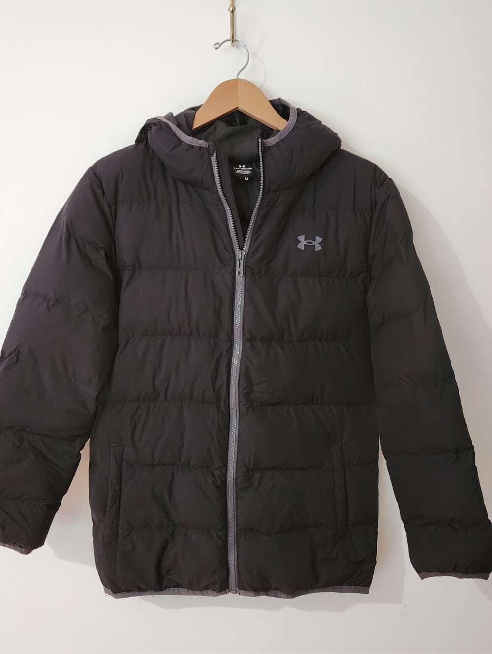 Under Armour Boy's Black Puffer Coat YXL